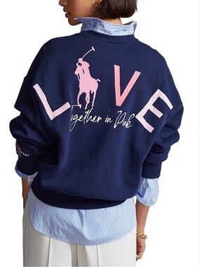 Ralph Lauren Pink Pony Fleece Crewneck Sweatshirt- 20th anniversary- Like New